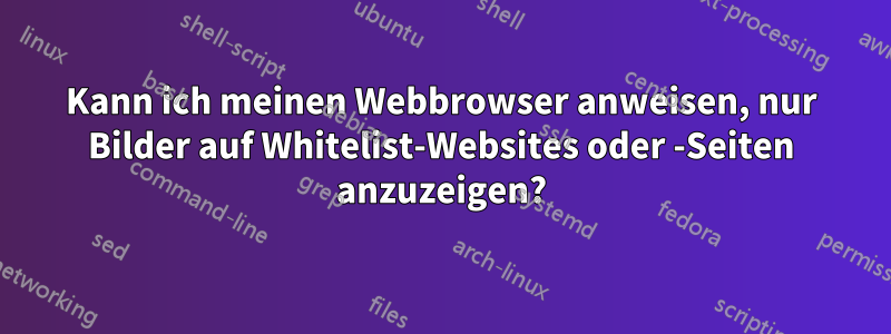 Kann ich meinen Webbrowser anweisen, nur Bilder auf Whitelist-Websites oder -Seiten anzuzeigen?