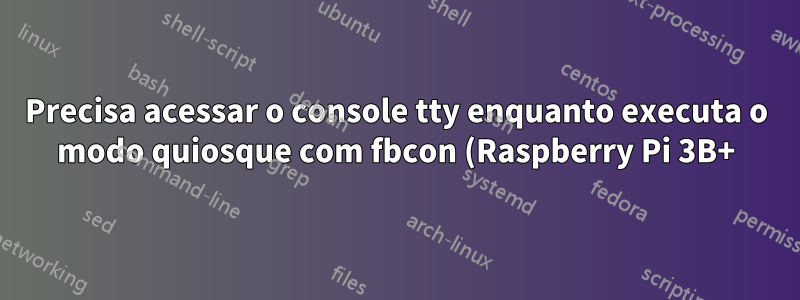 Precisa acessar o console tty enquanto executa o modo quiosque com fbcon (Raspberry Pi 3B+)