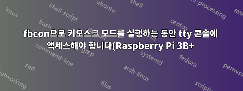 fbcon으로 키오스크 모드를 실행하는 동안 tty 콘솔에 액세스해야 합니다(Raspberry Pi 3B+).