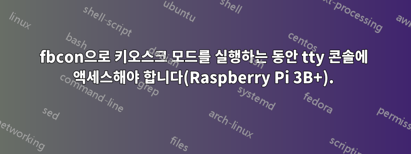 fbcon으로 키오스크 모드를 실행하는 동안 tty 콘솔에 액세스해야 합니다(Raspberry Pi 3B+).