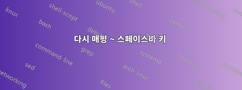 다시 매핑 ~ 스페이스바 키