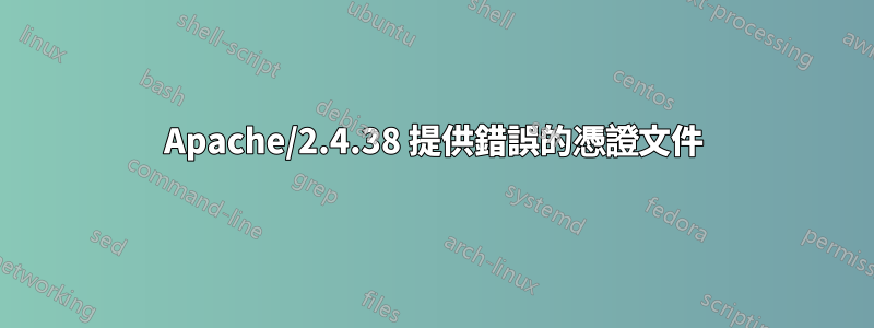 Apache/2.4.38 提供錯誤的憑證文件