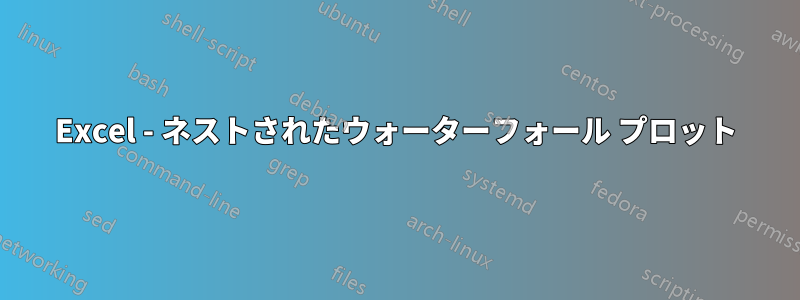 Excel - ネストされたウォーターフォール プロット