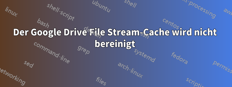 Der Google Drive File Stream-Cache wird nicht bereinigt