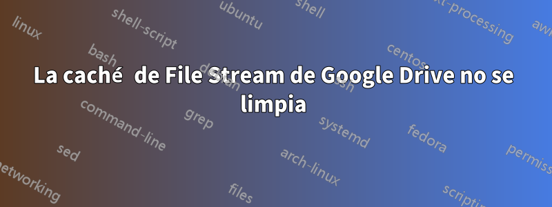 La caché de File Stream de Google Drive no se limpia