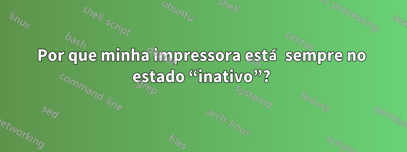 Por que minha impressora está sempre no estado “inativo”?