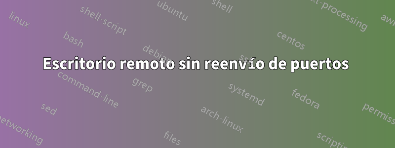 Escritorio remoto sin reenvío de puertos