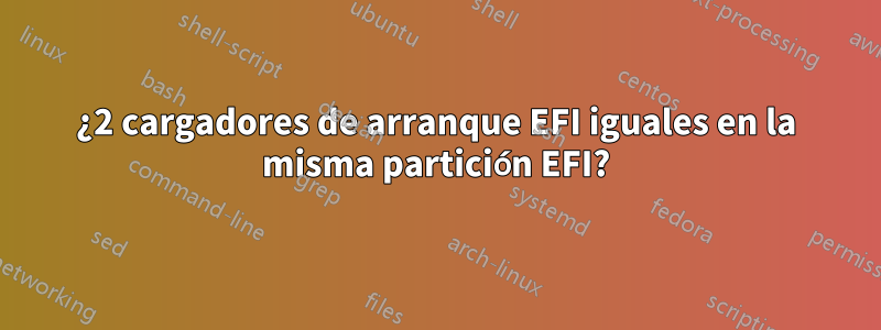 ¿2 cargadores de arranque EFI iguales en la misma partición EFI?