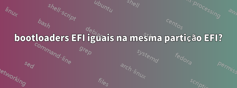 2 bootloaders EFI iguais na mesma partição EFI?