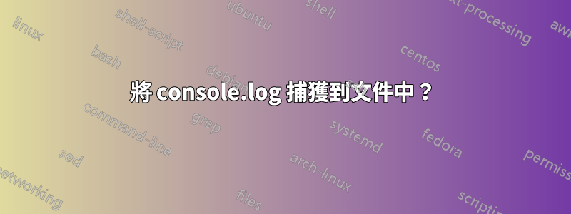 將 console.log 捕獲到文件中？