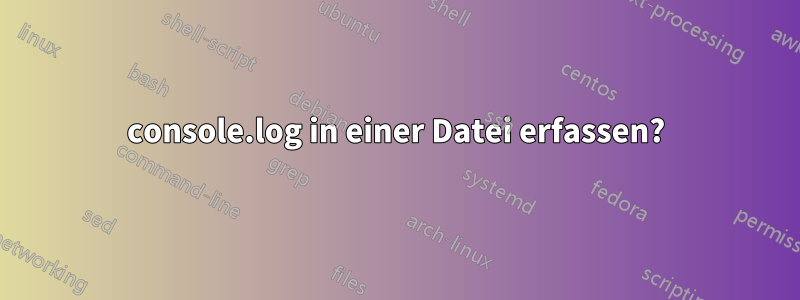 console.log in einer Datei erfassen?