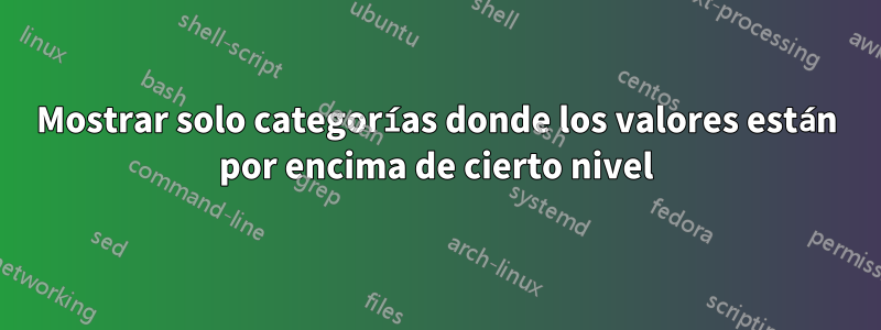 Mostrar solo categorías donde los valores están por encima de cierto nivel