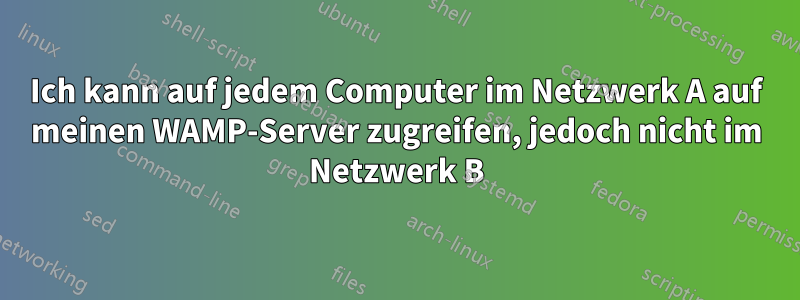 Ich kann auf jedem Computer im Netzwerk A auf meinen WAMP-Server zugreifen, jedoch nicht im Netzwerk B