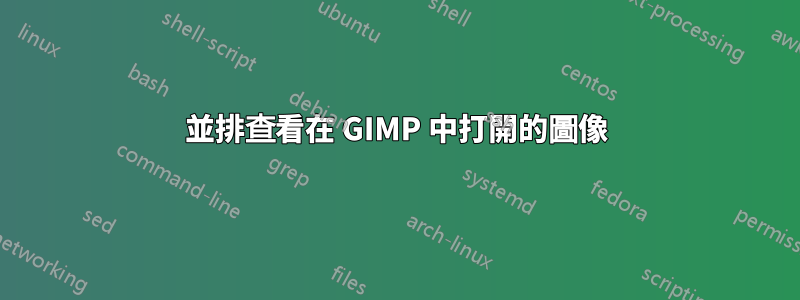 並排查看在 GIMP 中打開的圖像