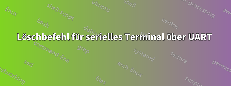 Löschbefehl für serielles Terminal über UART