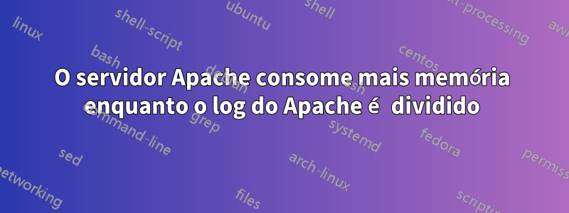 O servidor Apache consome mais memória enquanto o log do Apache é dividido