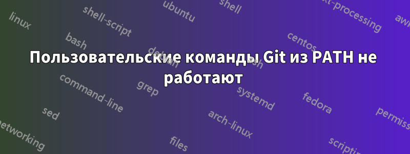 Пользовательские команды Git из PATH не работают