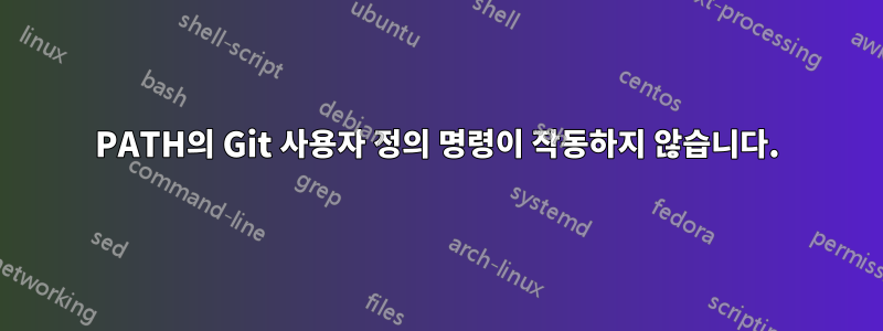 PATH의 Git 사용자 정의 명령이 작동하지 않습니다.