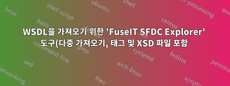 WSDL을 가져오기 위한 'FuseIT SFDC Explorer' 도구(다중 가져오기, 태그 및 XSD 파일 포함)