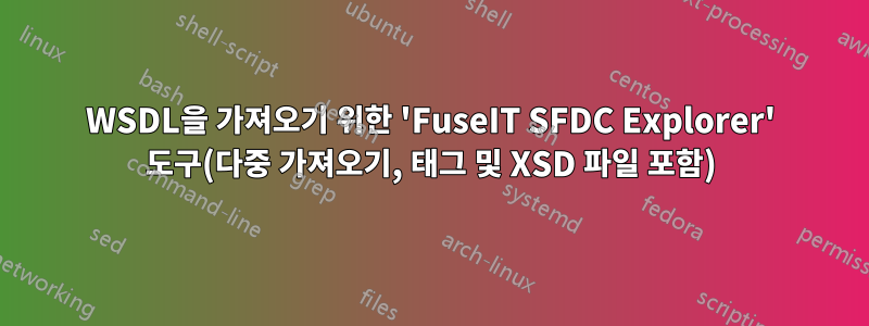 WSDL을 가져오기 위한 'FuseIT SFDC Explorer' 도구(다중 가져오기, 태그 및 XSD 파일 포함)