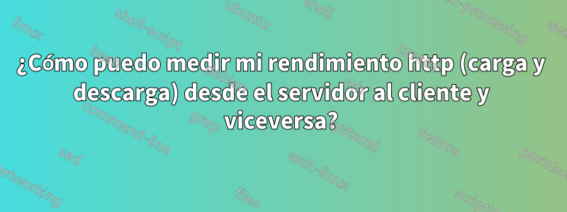 ¿Cómo puedo medir mi rendimiento http (carga y descarga) desde el servidor al cliente y viceversa?