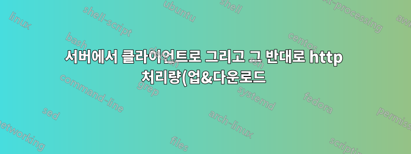 서버에서 클라이언트로 그리고 그 반대로 http 처리량(업&다운로드)을 어떻게 측정할 수 있나요?