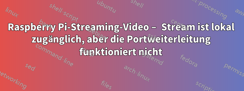 Raspberry Pi-Streaming-Video – Stream ist lokal zugänglich, aber die Portweiterleitung funktioniert nicht