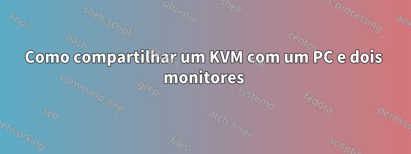 Como compartilhar um KVM com um PC e dois monitores