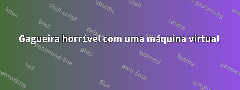 Gagueira horrível com uma máquina virtual