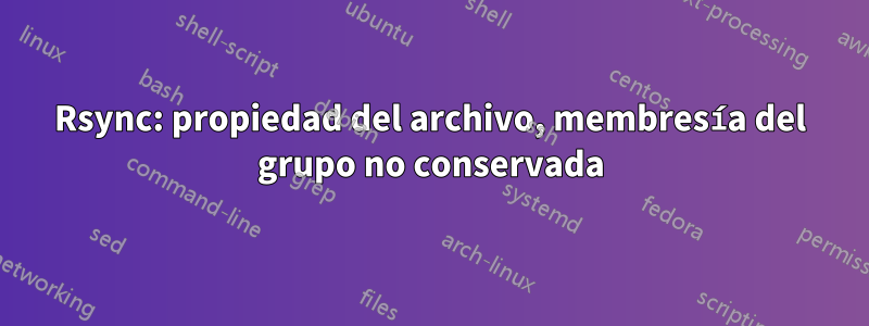 Rsync: propiedad del archivo, membresía del grupo no conservada