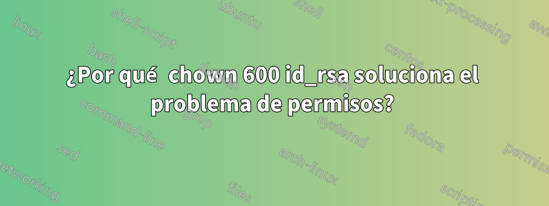 ¿Por qué chown 600 id_rsa soluciona el problema de permisos?