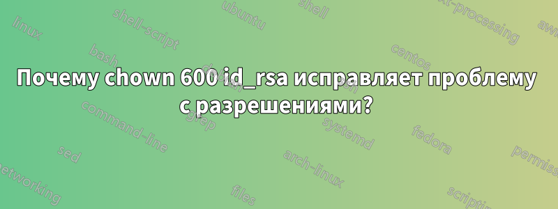 Почему chown 600 id_rsa исправляет проблему с разрешениями?