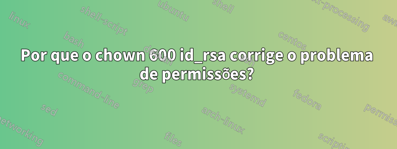 Por que o chown 600 id_rsa corrige o problema de permissões?