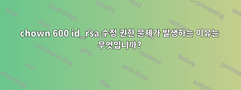 chown 600 id_rsa 수정 권한 문제가 발생하는 이유는 무엇입니까?