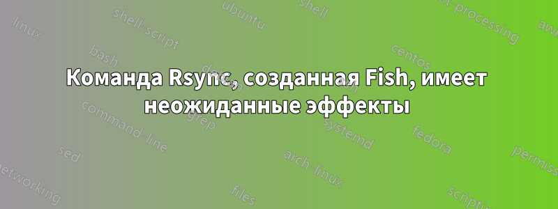 Команда Rsync, созданная Fish, имеет неожиданные эффекты