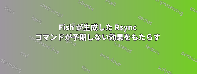 Fish が生成した Rsync コマンドが予期しない効果をもたらす