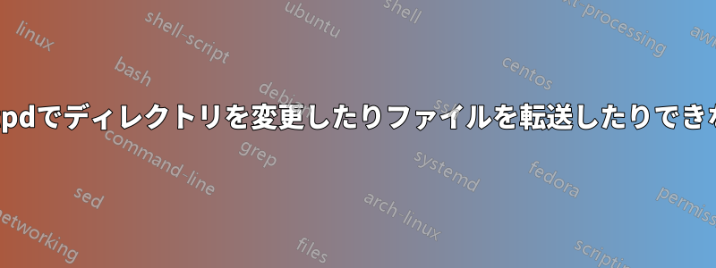 vsftpdでディレクトリを変更したりファイルを転送したりできない