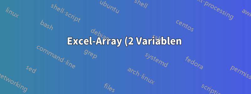 Excel-Array (2 Variablen)