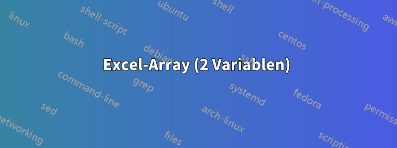 Excel-Array (2 Variablen)