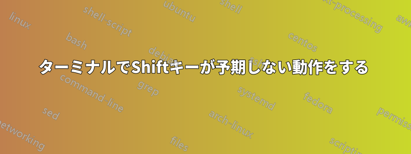 ターミナルでShiftキーが予期しない動作をする