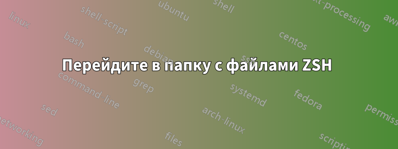 Перейдите в папку с файлами ZSH