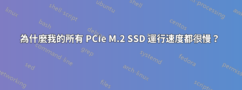 為什麼我的所有 PCIe M.2 SSD 運行速度都很慢？