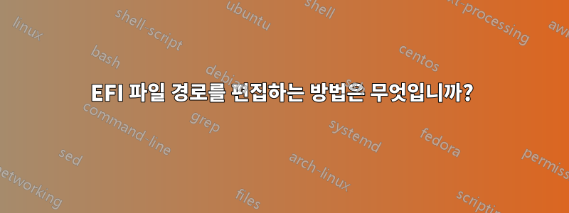 EFI 파일 경로를 편집하는 방법은 무엇입니까?