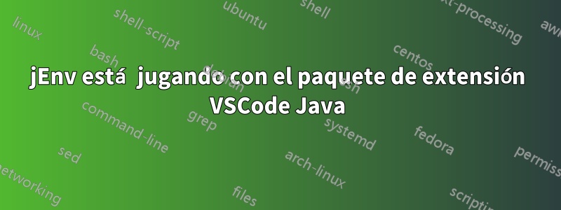 jEnv está jugando con el paquete de extensión VSCode Java