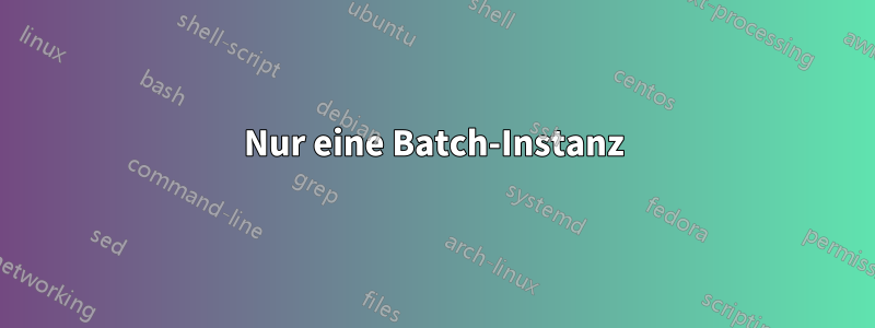 Nur eine Batch-Instanz