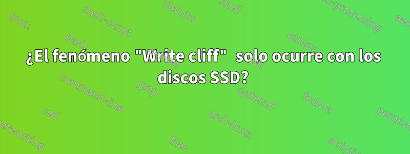 ¿El fenómeno "Write cliff" solo ocurre con los discos SSD?