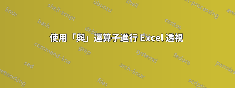 使用「與」運算子進行 Excel 透視