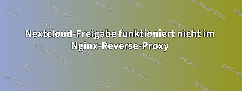 Nextcloud-Freigabe funktioniert nicht im Nginx-Reverse-Proxy