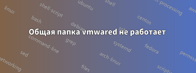 Общая папка vmwared не работает