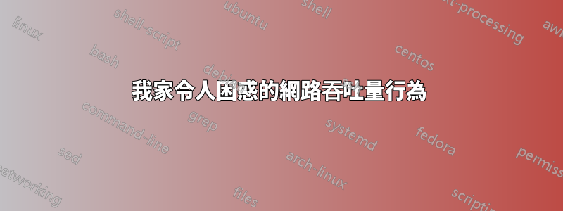 我家令人困惑的網路吞吐量行為